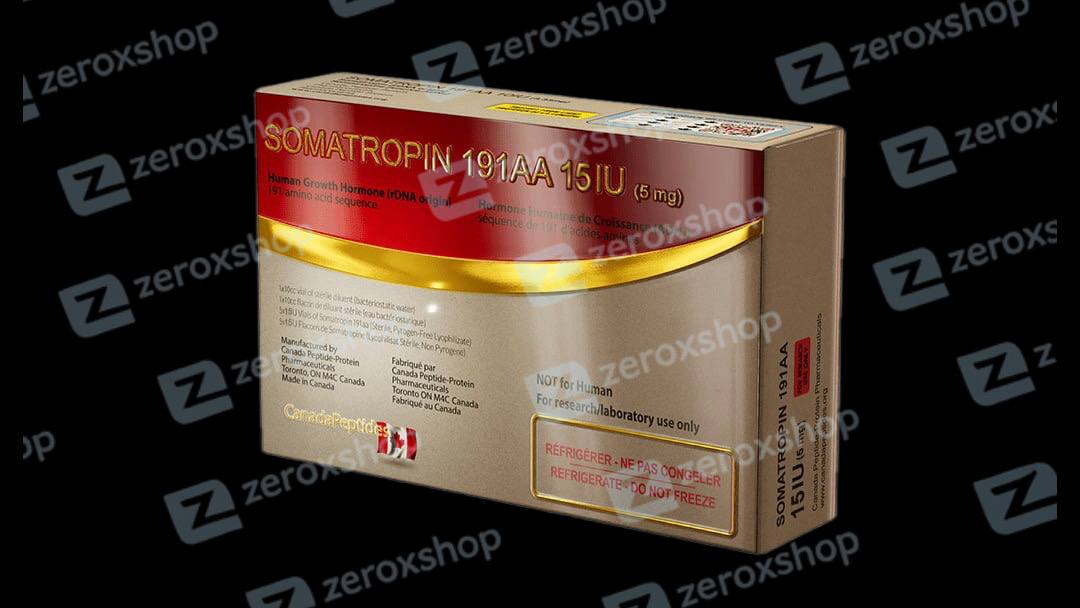 SOMATROPIN 191aa 5vials 15iu/vial Canada Peptides — 5 виал по 15МЕ
